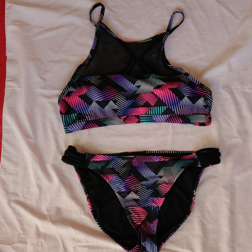 RBX athletic performance mesh swim suit bikini
